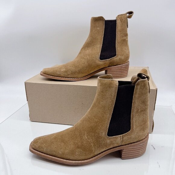 Tory Burch Tan Suede Ankle Boots - Picture 3 of 12